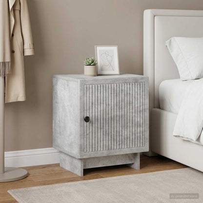 vidaXL Bedside Cabinet 2 pcs Concrete Grey 43 x 34.5 x 50 cm