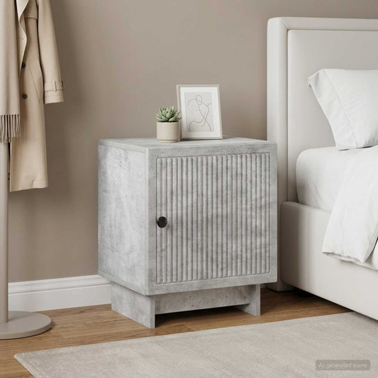 vidaXL Bedside Cabinet 2 pcs Concrete Grey 43 x 34.5 x 50 cm