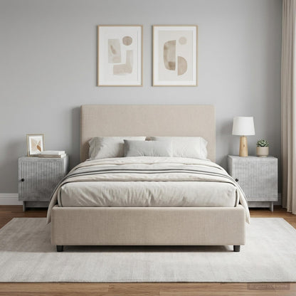 vidaXL Bedside Cabinet 2 pcs Concrete Grey 43 x 34.5 x 50 cm