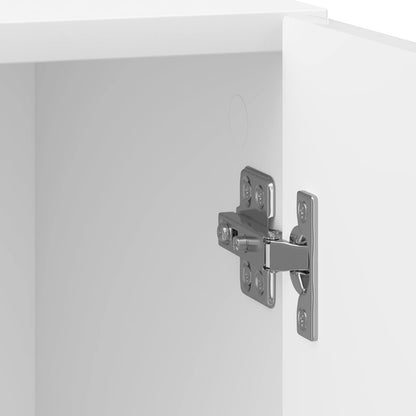 vidaXL Bedside Cabinet High Gloss White 43 x 34.5 x 50 cm