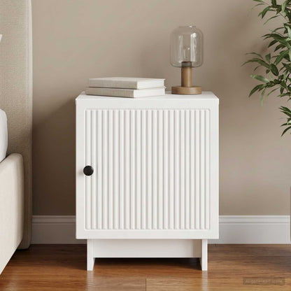 vidaXL Bedside Cabinet High Gloss White 43 x 34.5 x 50 cm