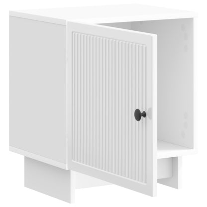 vidaXL Bedside Cabinet High Gloss White 43 x 34.5 x 50 cm