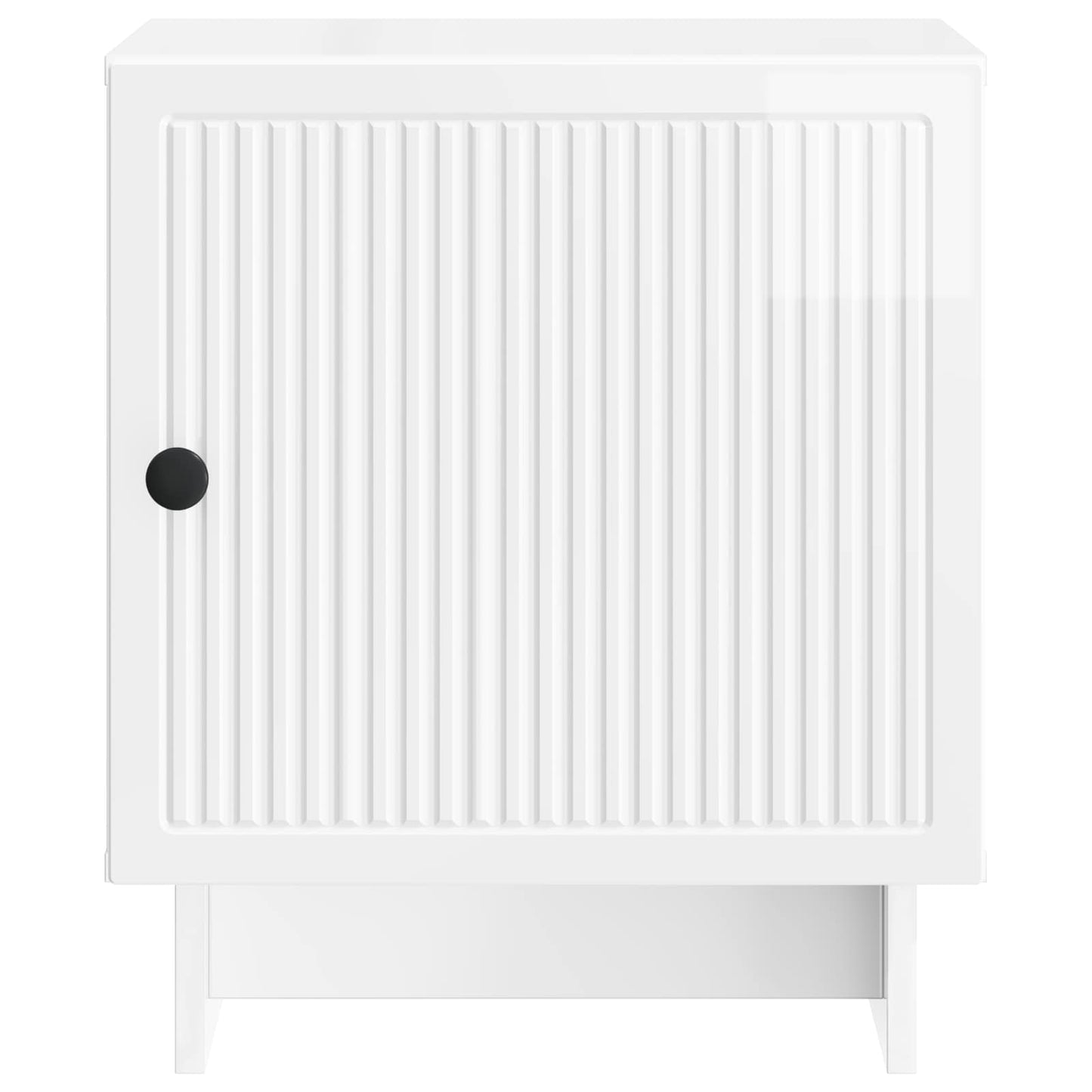 vidaXL Bedside Cabinet High Gloss White 43 x 34.5 x 50 cm