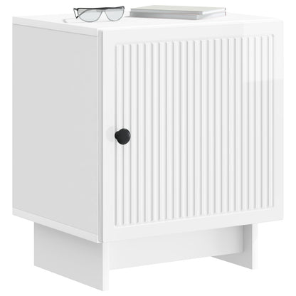 vidaXL Bedside Cabinet High Gloss White 43 x 34.5 x 50 cm