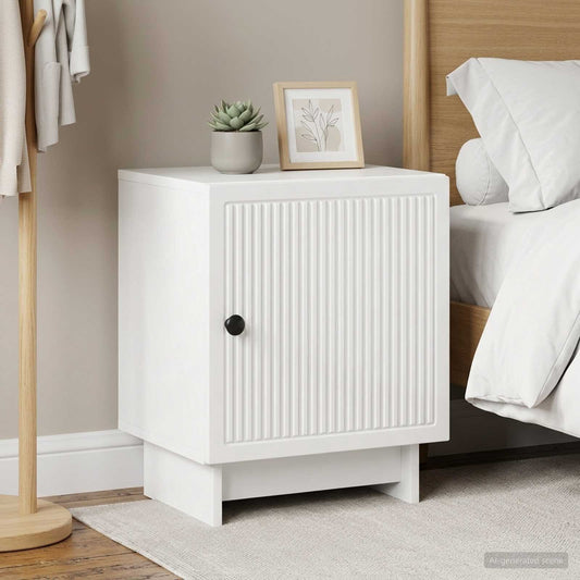 vidaXL Bedside Cabinet 2 pcs High Gloss White 43 x 34.5 x 50 cm