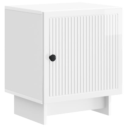 vidaXL Bedside Cabinet 2 pcs High Gloss White 43 x 34.5 x 50 cm