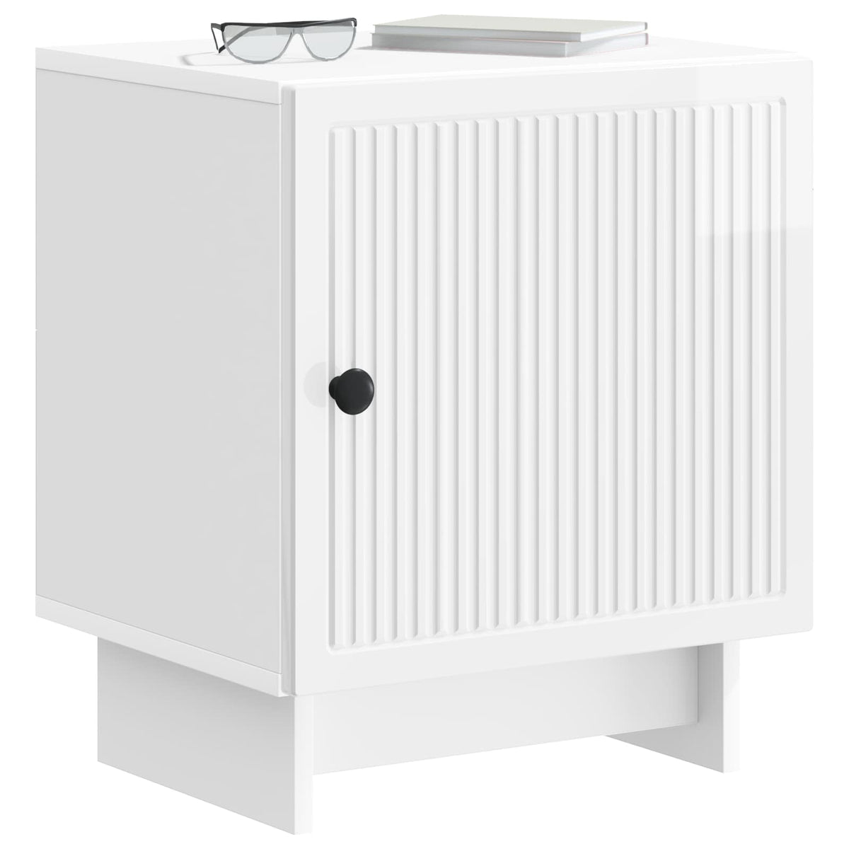 vidaXL Bedside Cabinet 2 pcs High Gloss White 43 x 34.5 x 50 cm