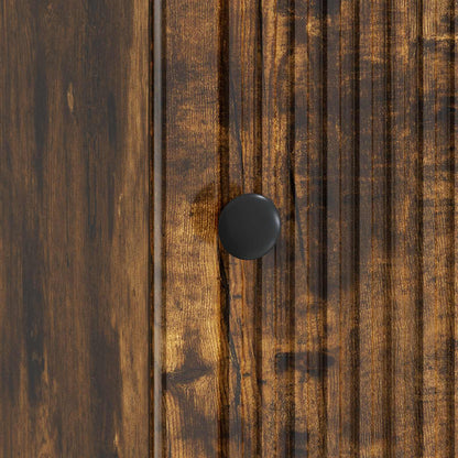 vidaXL Bedside Cabinet Smoked Oak 43 x 34.5 x 50 cm Engineered Wood