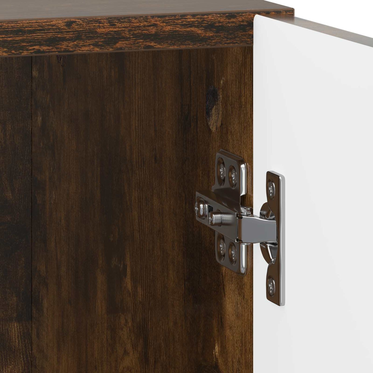 vidaXL Bedside Cabinet Smoked Oak 43 x 34.5 x 50 cm Engineered Wood