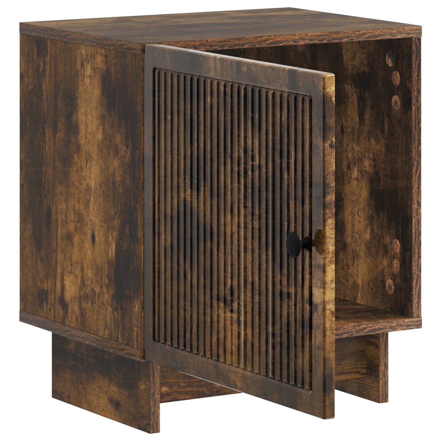 vidaXL Bedside Cabinet Smoked Oak 43 x 34.5 x 50 cm Engineered Wood