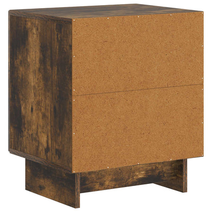 vidaXL Bedside Cabinet Smoked Oak 43 x 34.5 x 50 cm Engineered Wood