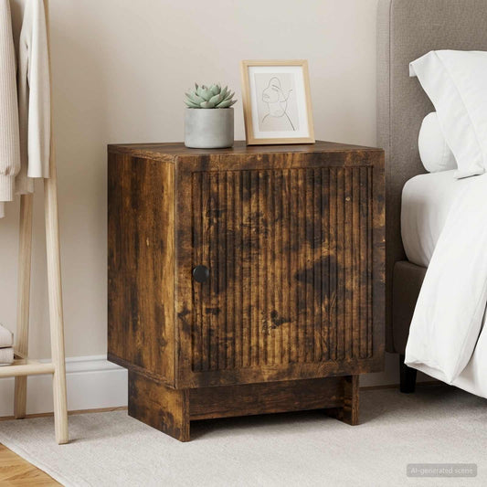 vidaXL Bedside Cabinet 2 pcs Smoked Oak 43 x 34.5 x 50 cm