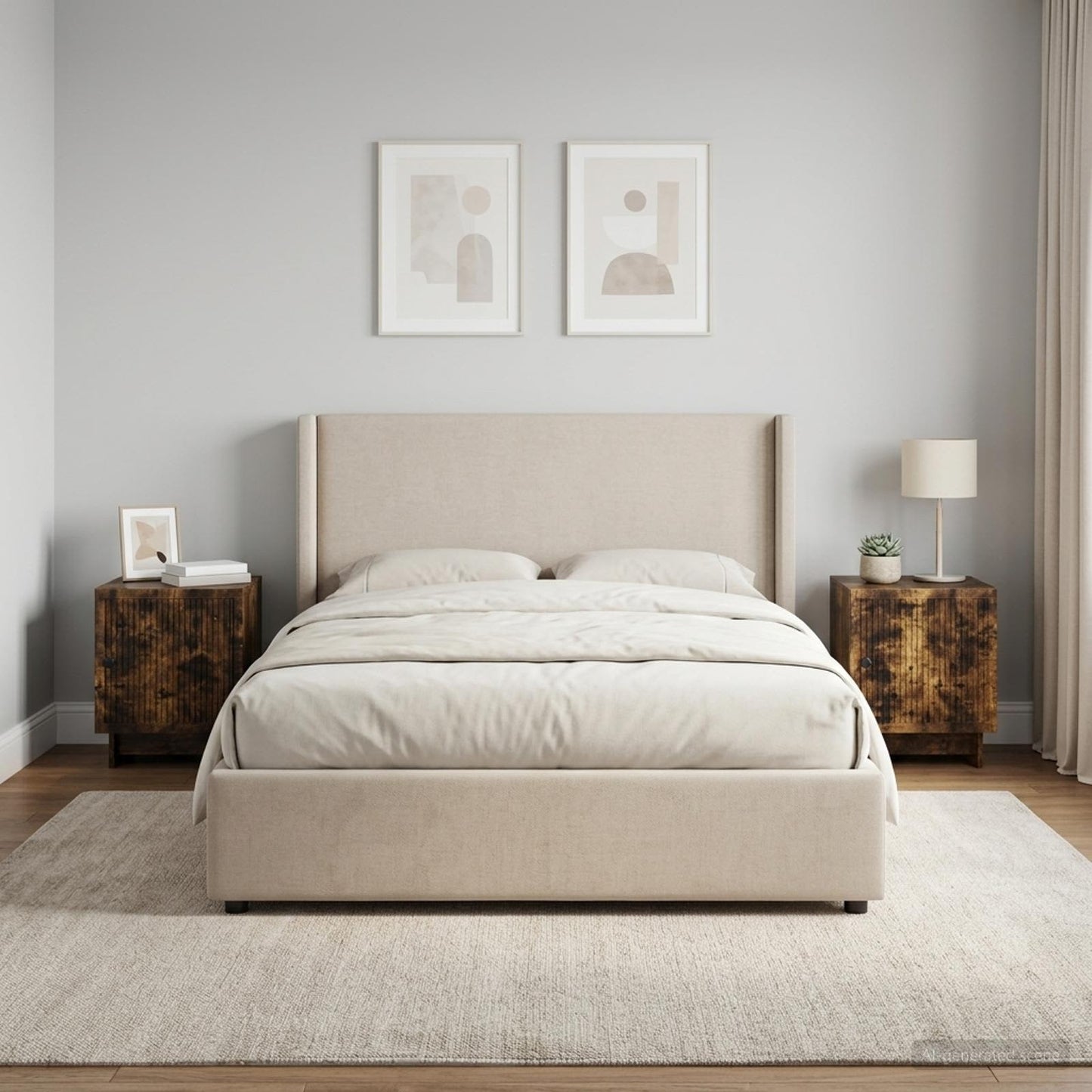 vidaXL Bedside Cabinet 2 pcs Smoked Oak 43 x 34.5 x 50 cm