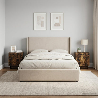 vidaXL Bedside Cabinet 2 pcs Smoked Oak 43 x 34.5 x 50 cm