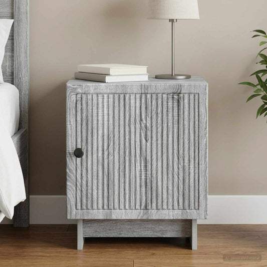 vidaXL Bedside Cabinet Grey Sonoma 43 x 34.5 x 50 cm Engineered Wood