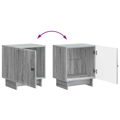 vidaXL Bedside Cabinet Grey Sonoma 43 x 34.5 x 50 cm Engineered Wood