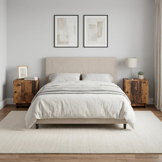 vidaXL Bedside Cabinet 2 pcs Old Wood 43 x 34.5 x 50 cm