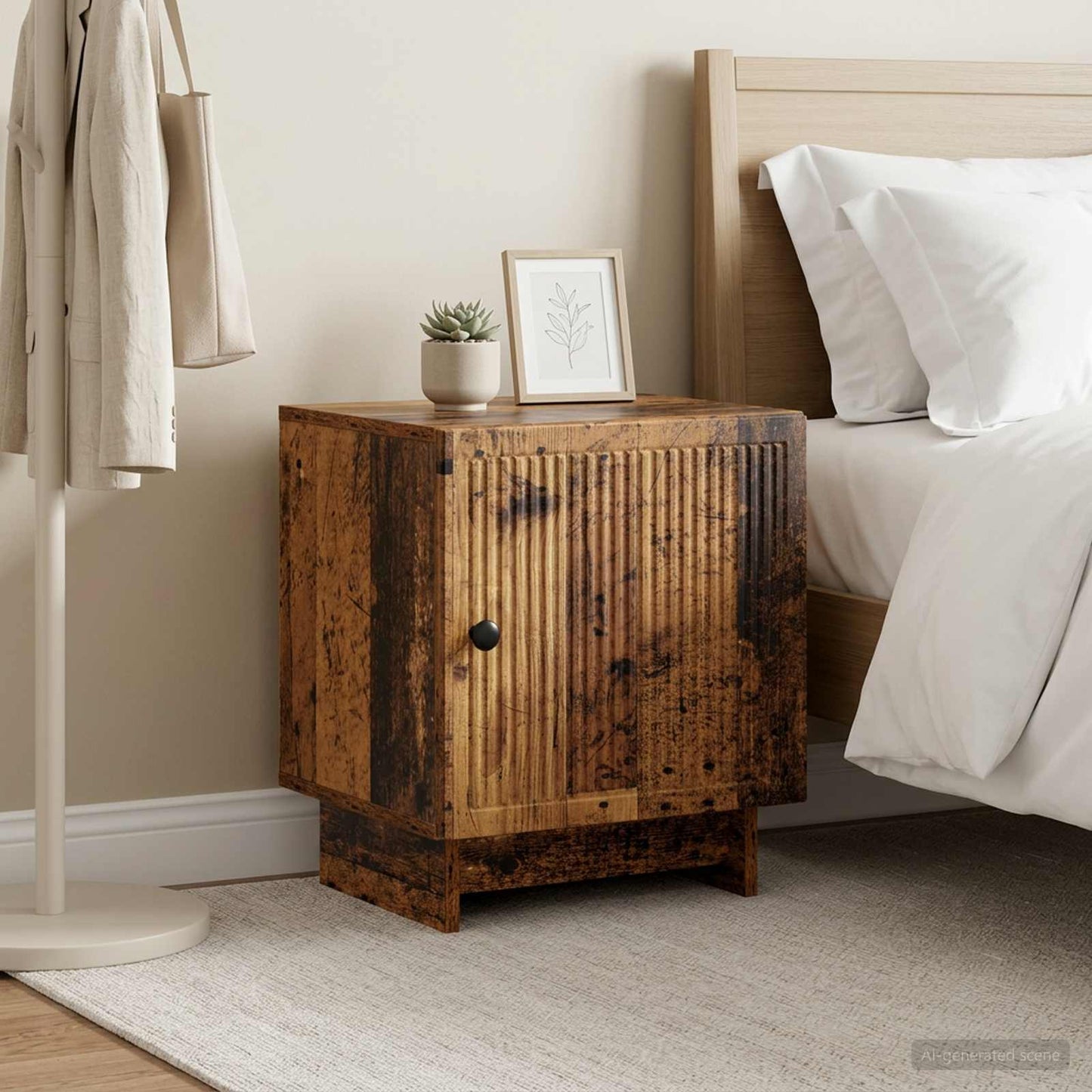 vidaXL Bedside Cabinet 2 pcs Old Wood 43 x 34.5 x 50 cm