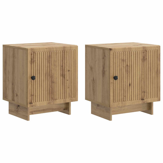 vidaXL Bedside Cabinet 2 pcs Artisan Oak 43 x 34.5 x 50 cm