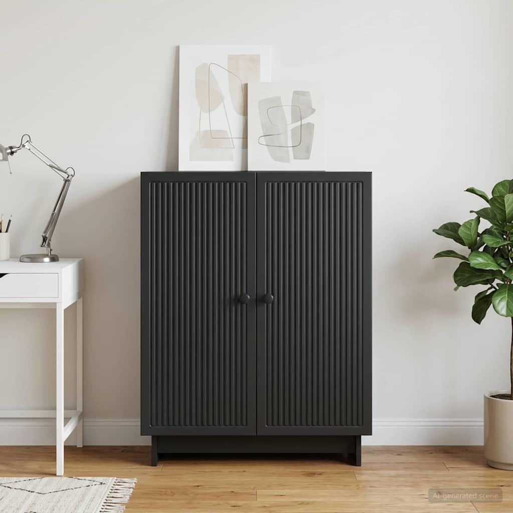 vidaXL Sideboard Black 66 x 34.5 x 90 cm Engineered Wood