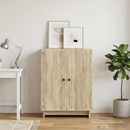 vidaXL Sideboard Sonoma Oak 66 x 34.5 x 90 cm Engineered Wood