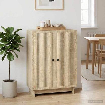 vidaXL Sideboard Sonoma Oak 66 x 34.5 x 90 cm Engineered Wood