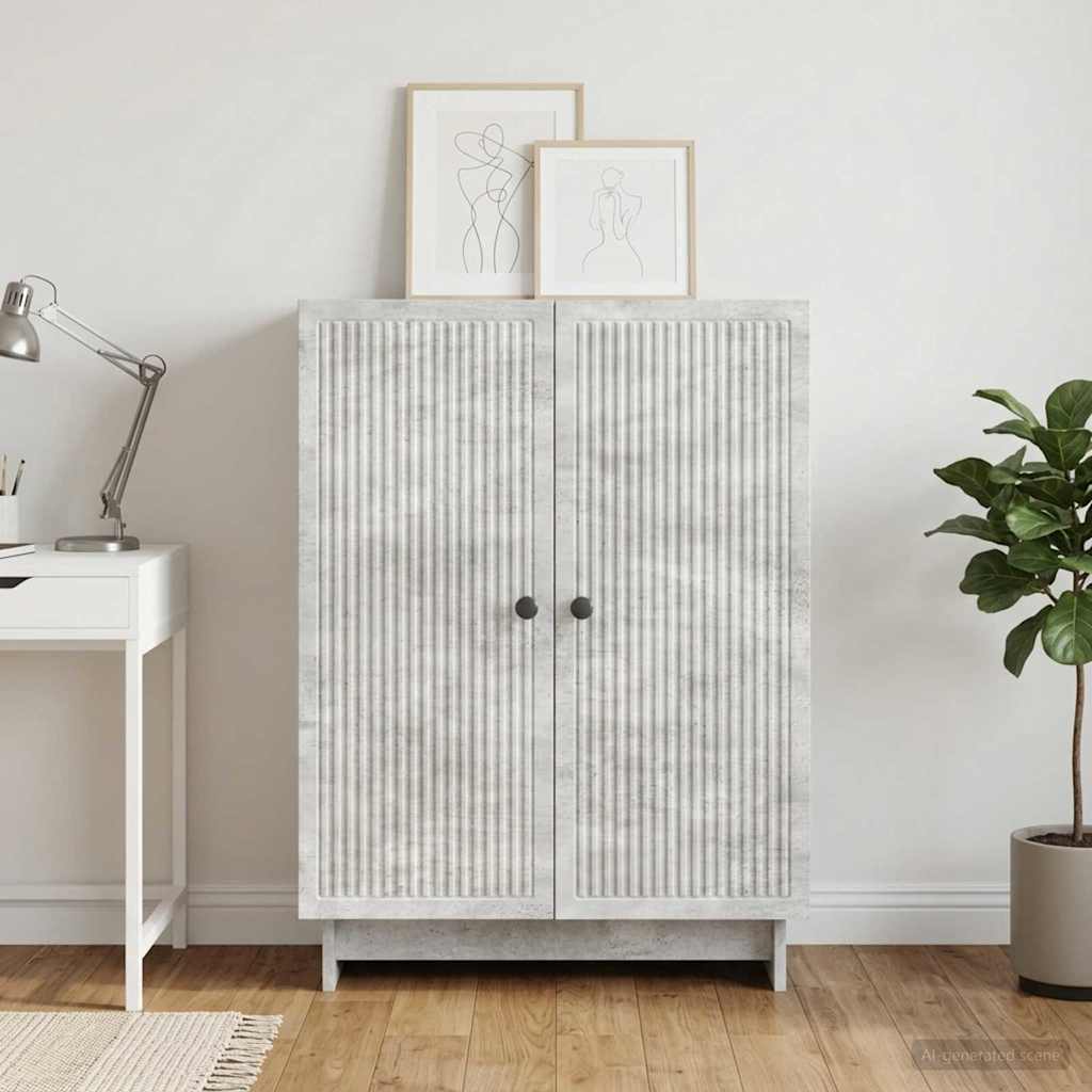 vidaXL Sideboard Concrete Grey 66 x 34.5 x 90 cm Engineered Wood