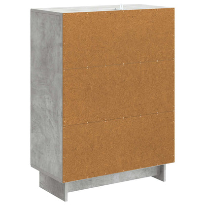 vidaXL Sideboard Concrete Grey 66 x 34.5 x 90 cm Engineered Wood