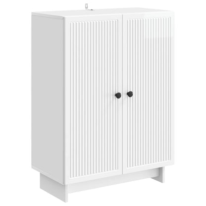 vidaXL Sideboard High Gloss White 66 x 34.5 x 90 cm Engineered Wood