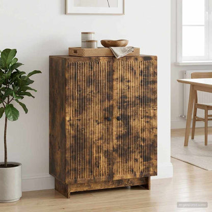 vidaXL Sideboard Smoked Oak 66 x 34.5 x 90 cm Engineered Wood