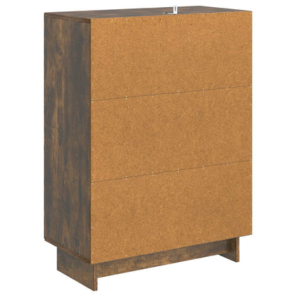 vidaXL Sideboard Smoked Oak 66 x 34.5 x 90 cm Engineered Wood