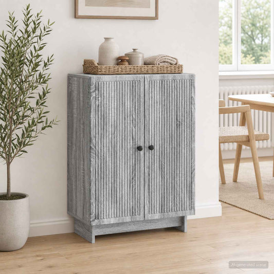 vidaXL Sideboard Grey Sonoma 66 x 34.5 x 90 cm Engineered Wood