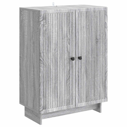 vidaXL Sideboard Grey Sonoma 66 x 34.5 x 90 cm Engineered Wood