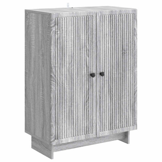 vidaXL Sideboard Grey Sonoma 66 x 34.5 x 90 cm Engineered Wood