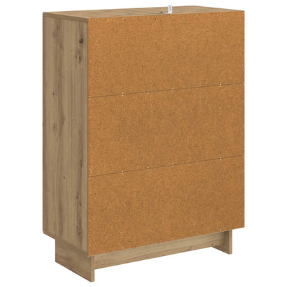 vidaXL Sideboard Artisan Oak 66 x 34.5 x 90 cm Engineered Wood