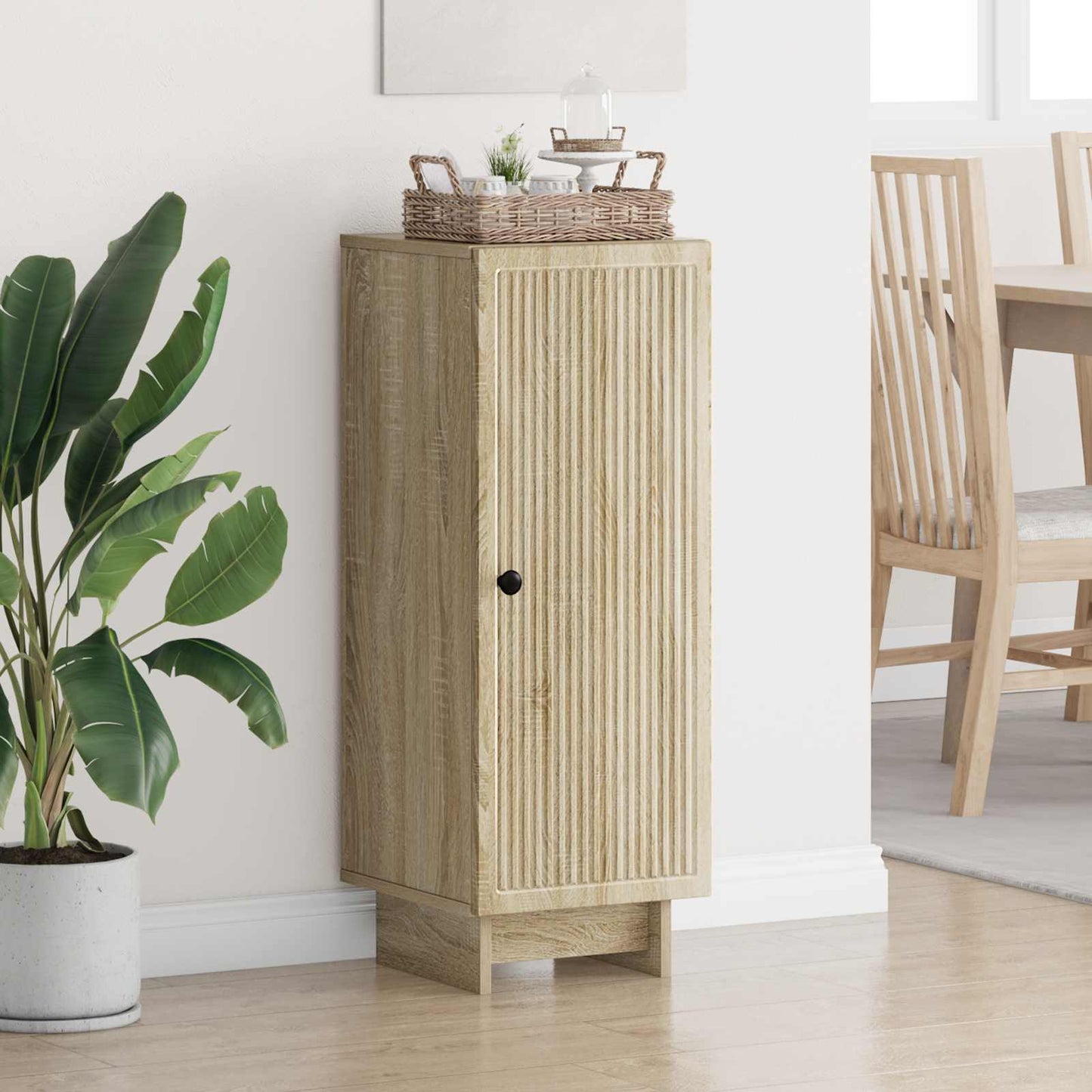 vidaXL Sideboard Sonoma Oak 33 x 34.5 x 90 cm Engineered Wood