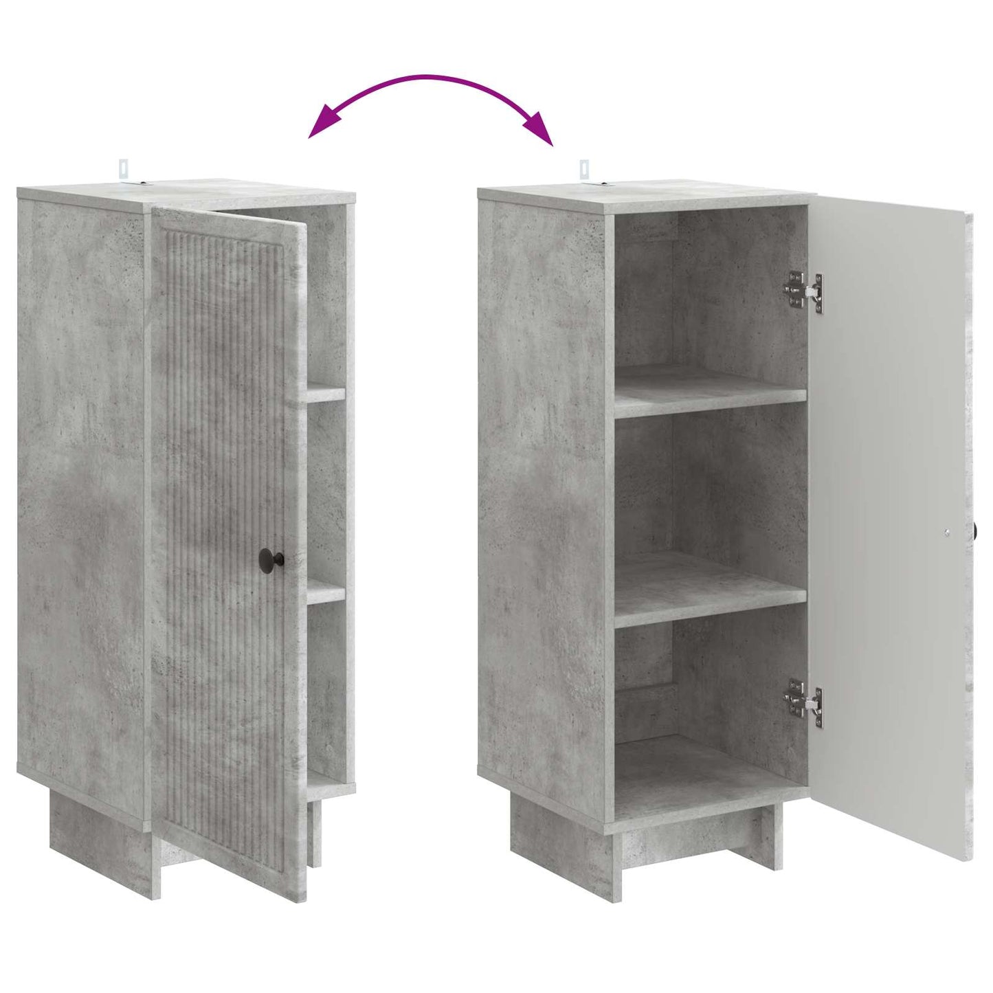 vidaXL Sideboard Concrete Grey 33 x 34.5 x 90 cm Engineered Wood