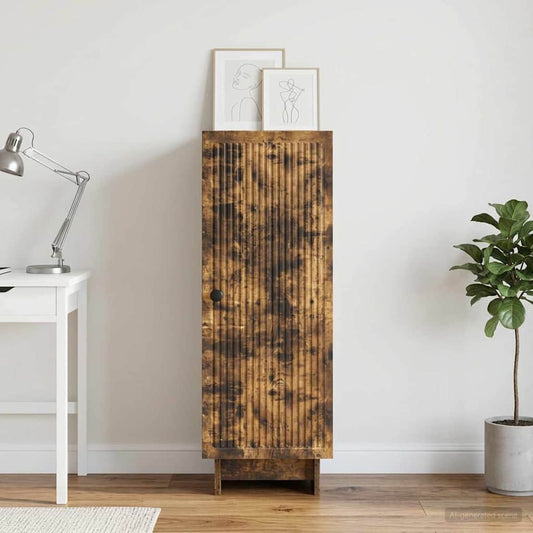 vidaXL Sideboard Smoked Oak 33 x 34.5 x 90 cm Engineered Wood