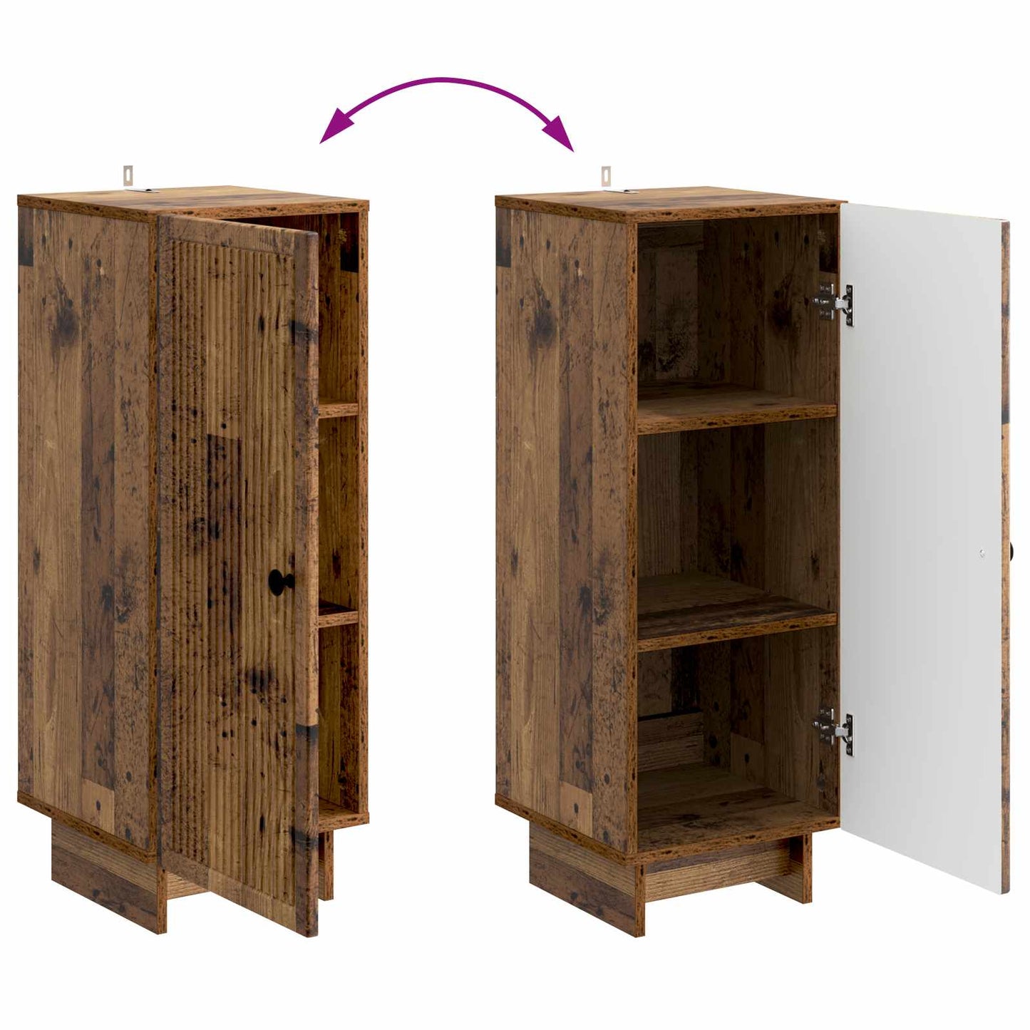 vidaXL Sideboard Old Wood 33 x 34.5 x 90 cm Engineered Wood
