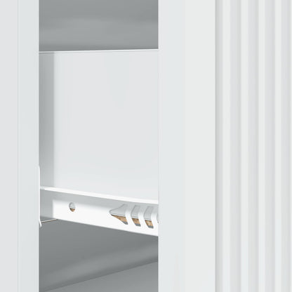 vidaXL Drawer Cabinet White 66 x 34.5 x 90 cm Engineered Wood