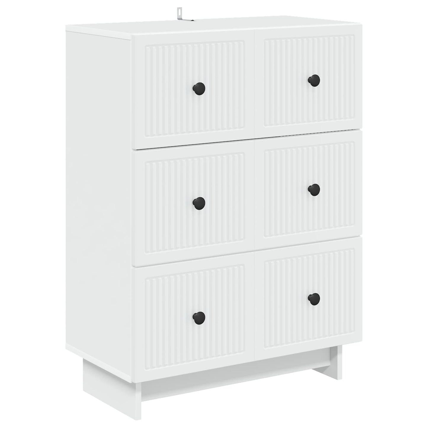 vidaXL Drawer Cabinet White 66 x 34.5 x 90 cm Engineered Wood