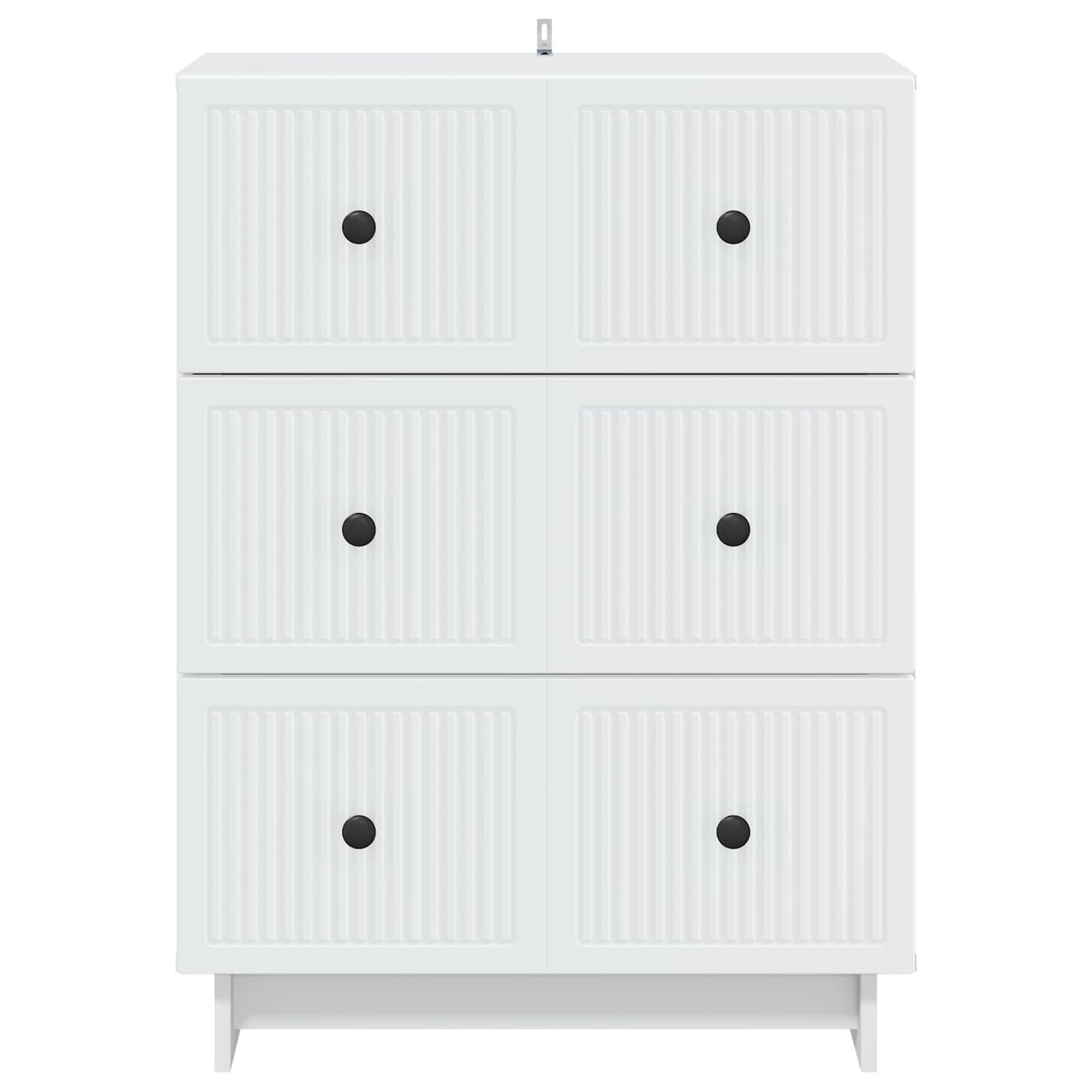vidaXL Drawer Cabinet White 66 x 34.5 x 90 cm Engineered Wood