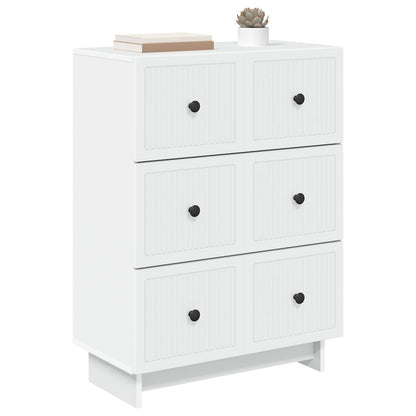 vidaXL Drawer Cabinet White 66 x 34.5 x 90 cm Engineered Wood
