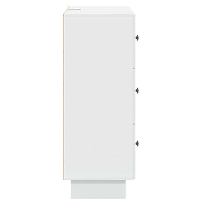 vidaXL Drawer Cabinet White 66 x 34.5 x 90 cm Engineered Wood