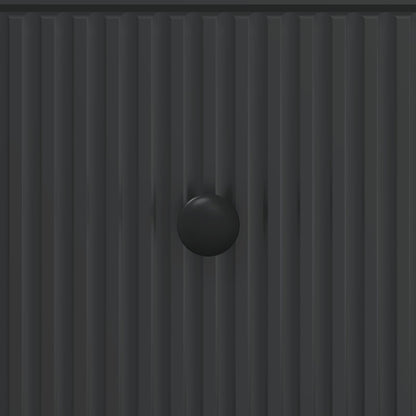 vidaXL Drawer Cabinet Black 66 x 34.5 x 90 cm Engineered Wood