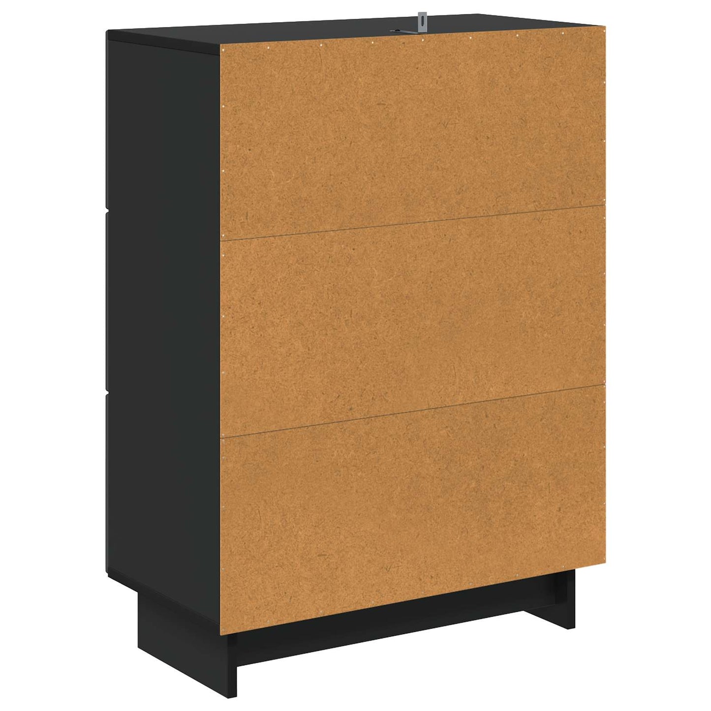 vidaXL Drawer Cabinet Black 66 x 34.5 x 90 cm Engineered Wood