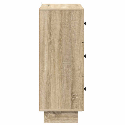 vidaXL Drawer Cabinet Sonoma Oak 66 x 34.5 x 90 cm Engineered Wood