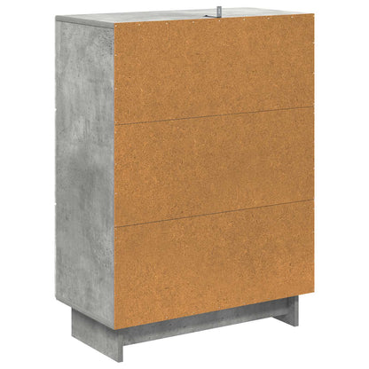 vidaXL Drawer Cabinet Concrete Grey 66 x 34.5 x 90 cm Engineered Wood