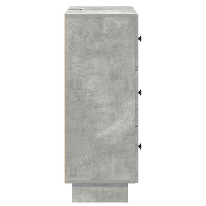 vidaXL Drawer Cabinet Concrete Grey 66 x 34.5 x 90 cm Engineered Wood