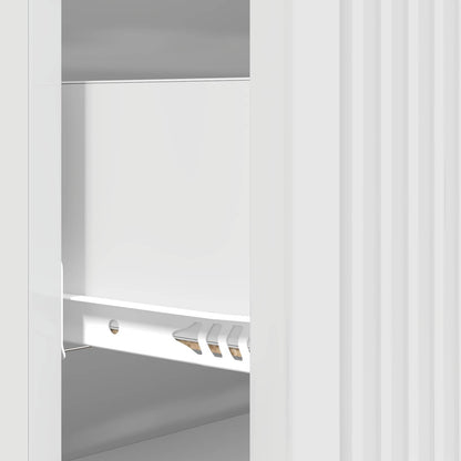 vidaXL Drawer Cabinet High Gloss White 66 x 34.5 x 90 cm